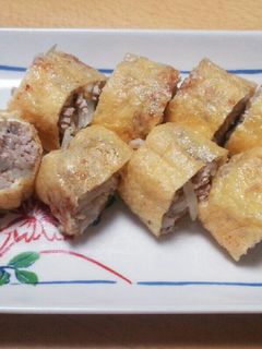 挽き肉ともやしの揚げ巻き焼き-レシピのメイン写真