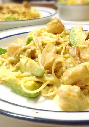 ホタテとアボカドのパスタ(^ ^☆-レシピのメイン写真