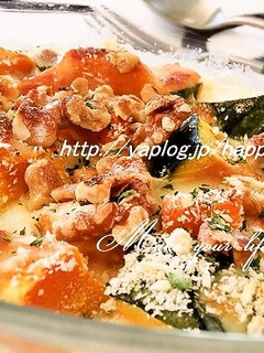 ホクホクかぼちゃ&クルミ☆チーズ焼き-レシピのメイン写真