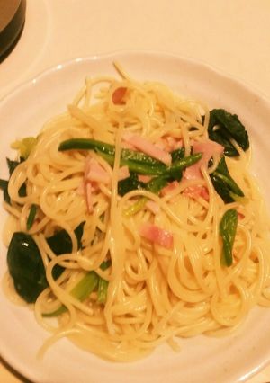 ホウレン草のミルクスパゲティ-レシピのメイン写真