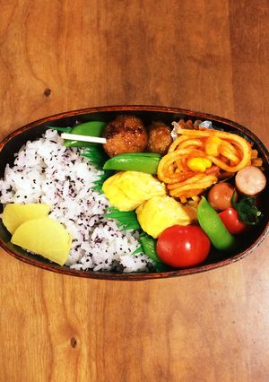 毎日弁当スナップえんどうをちりばめて-レシピのメイン写真