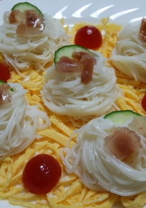 キラキラ*梅ジュレdeそうめんプレート-レシピのメイン写真