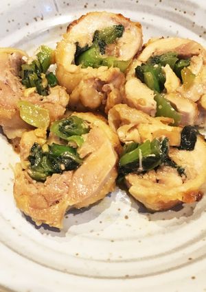 鶏ももと小松菜の辛子煮-レシピのメイン写真