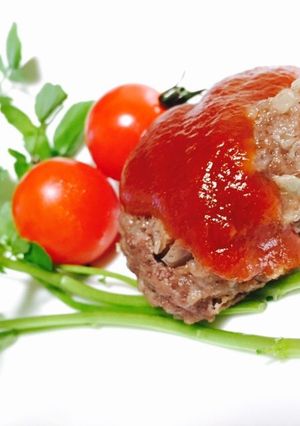 レンジでハンバーグ-レシピのメイン写真