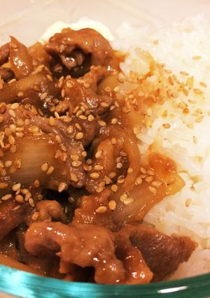 旦那様に1人分のお弁当！生姜焼き弁当だ！-レシピのメイン写真