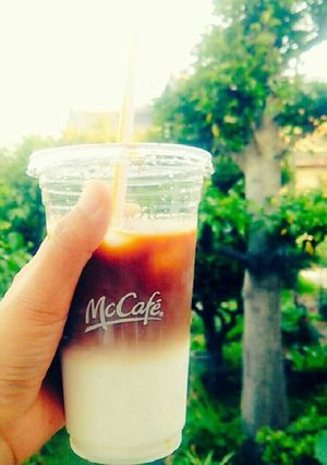 インスタントコーヒーで二層のカフェオレ♪-レシピのメイン写真