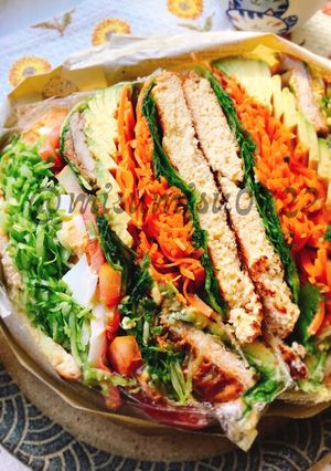 低糖質!アーモンドパンケーキの鯖サンド-レシピのメイン写真