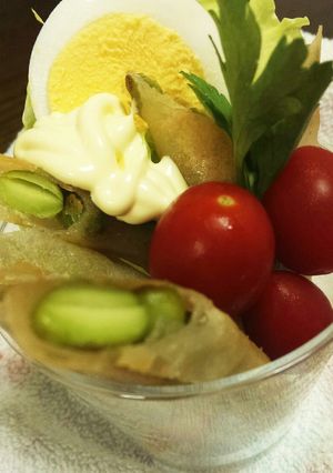カフェ風♪枝豆春巻きスティク-レシピのメイン写真