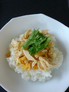 揚げない!チンするだけの鶏ささみ天丼♪-レシピのメイン写真