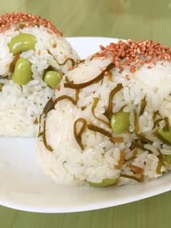☆枝豆 生姜昆布 おにぎり-レシピのメイン写真