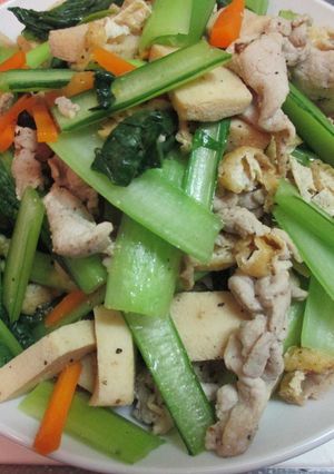 小松菜と高野豆腐の中華炒め-レシピのメイン写真