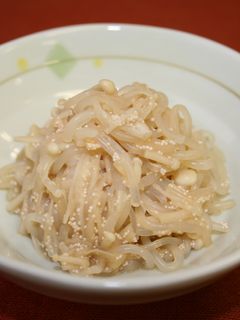 しらたきとえのきのたらこバター炒め-レシピのメイン写真