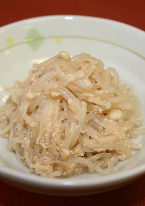 白滝とエノキの明太子バター炒め-レシピのメイン写真