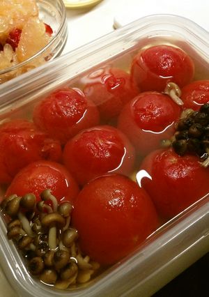 初夏のお野菜丸ごと冷やし出汁トマト-レシピのメイン写真