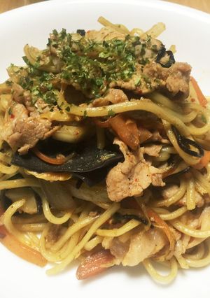 ピリッと辛めの豚キムチ焼きそば-レシピのメイン写真