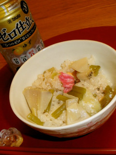 ふき・筍・明太子の炊き込みご飯☆癒しの味-レシピのメイン写真