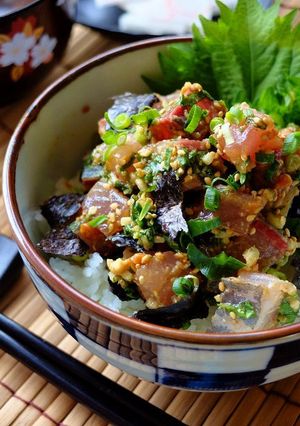なめろう風☆ワラサ（鰤）丼！-レシピのメイン写真