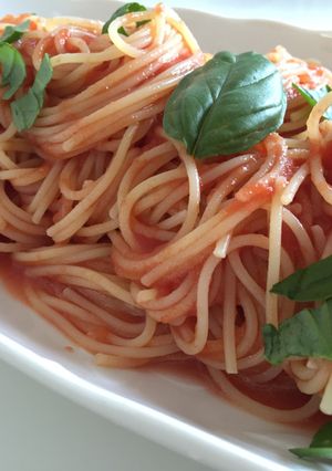 冷製トマトパスタ(FP使用)-レシピのメイン写真