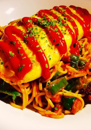 糖質制限◆糖質0麺で簡単オムナポリタン-レシピのメイン写真