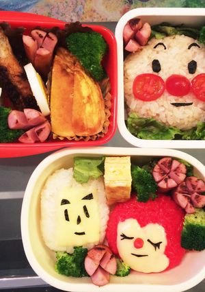 簡単キャラ弁！アンパンマンファミリー-レシピのメイン写真