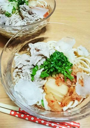 【超簡単】さっぱり塩豚バラの冷製うどん-レシピのメイン写真