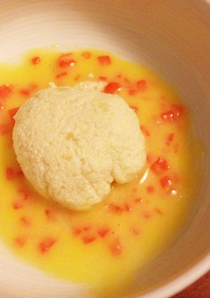 【離乳食中期】豆腐茶巾のコーンソースがけ-レシピのメイン写真