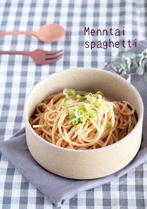 ズボラ明太子スパゲティー(ふりかけ使用)-レシピのメイン写真