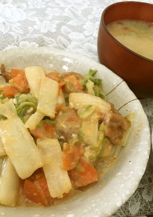まろやか♪豚肉と白菜の卵チーズ中華炒め-レシピのメイン写真
