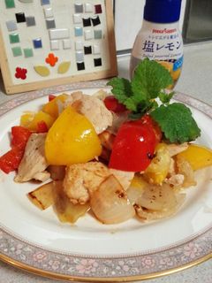 塩レモンで鶏胸肉の野菜炒め-レシピのメイン写真