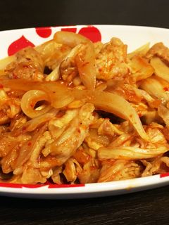 玉ねぎたっぷり豚キムチ-レシピのメイン写真