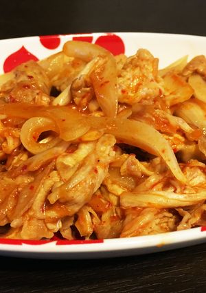 玉ねぎたっぷり豚キムチ-レシピのメイン写真