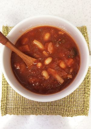 大豆とソーセージのトマトスープ-レシピのメイン写真