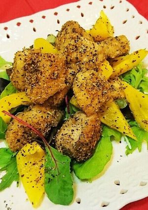 ヘルシー!モウカサメのスパイス焼きサラダ-レシピのメイン写真