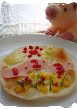 お絵描き✿ピッツァ-レシピのメイン写真