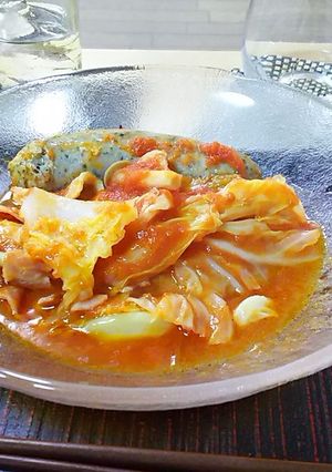 春キャベツとソーセージの蒸し煮-レシピのメイン写真