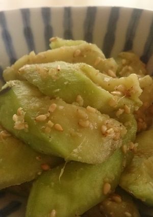 レンジで簡単★蒸し茄子のゴマ味噌合え-レシピのメイン写真