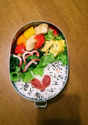 お弁当に梅干しで簡単ハート❤-レシピのメイン写真