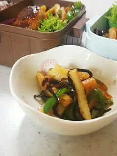 お弁当に!苦くない!塩昆布でピーマン炒め-レシピのメイン写真