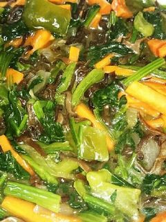 肉なしカロリーカットほうれん草中華炒め♪-レシピのメイン写真