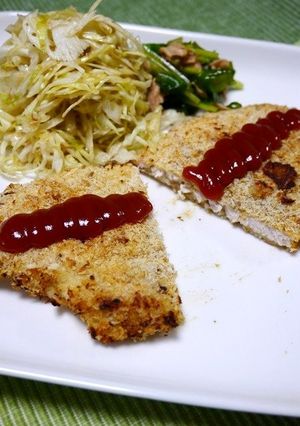 焼きパン粉で!揚げないチキンカツ-レシピのメイン写真