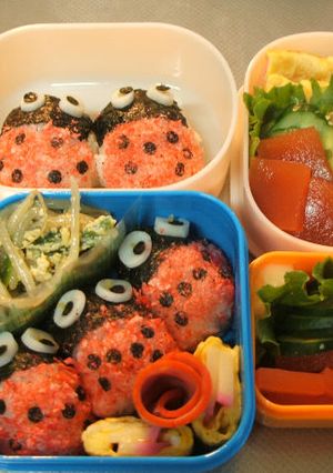 幼稚園のキャラ弁（てんとう虫）-レシピのメイン写真
