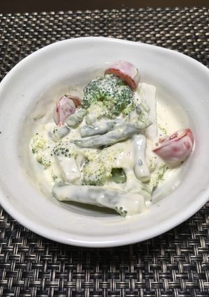 アスパラとトマトのマヨネーズあえ-レシピのメイン写真