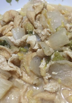 簡単！白菜とあぶらあげの味噌煮！-レシピのメイン写真
