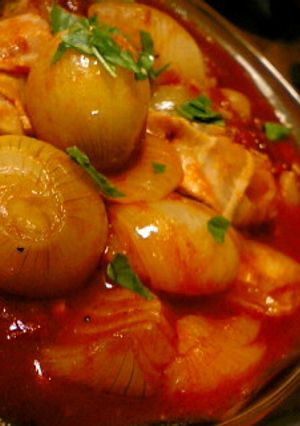圧力鍋で✿玉ねぎまるごとトマト煮-レシピのメイン写真