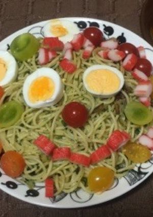 カラフルバジルパスタ-レシピのメイン写真