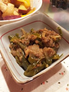 ご飯が進む!ピーマンと挽肉のウスター炒め-レシピのメイン写真