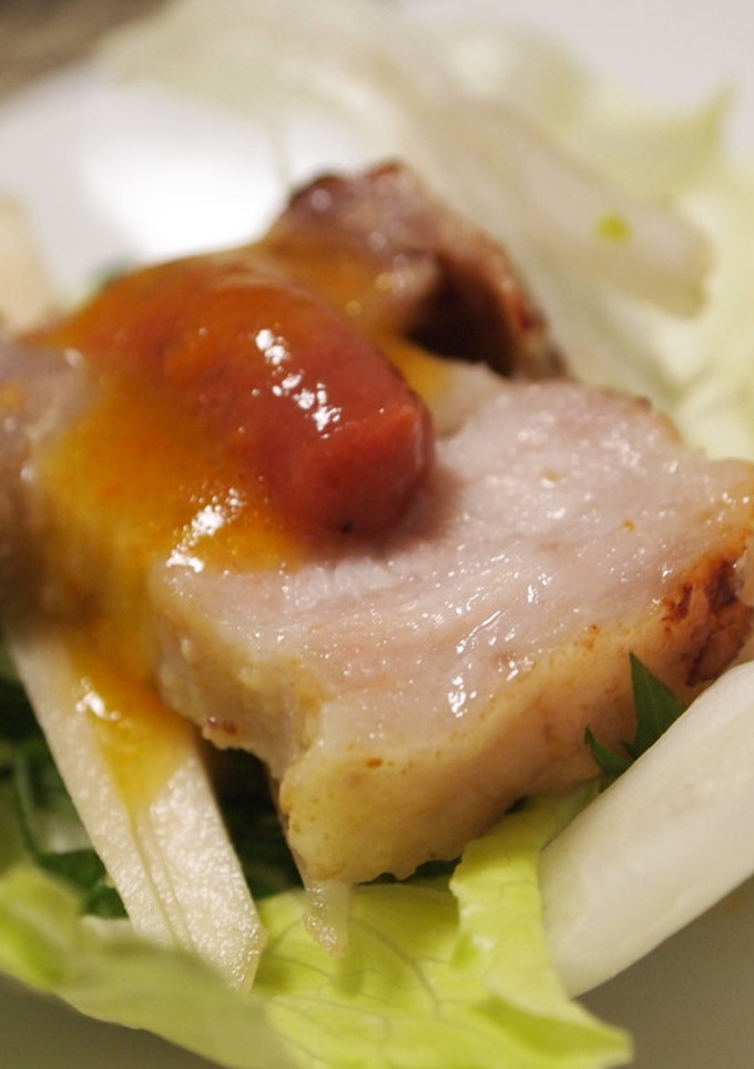 焼き蒸し豚　夏野菜のせ-レシピのメイン写真