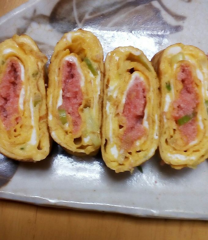 我が家の明太子とネギの卵焼き-レシピのメイン写真