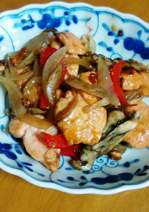 鮭のバルサミコ酢炒め(減塩レシピ）-レシピのメイン写真