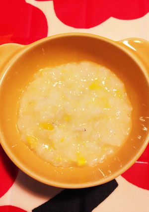☆離乳食中期☆コーンとしらすの簡単お粥-レシピのメイン写真